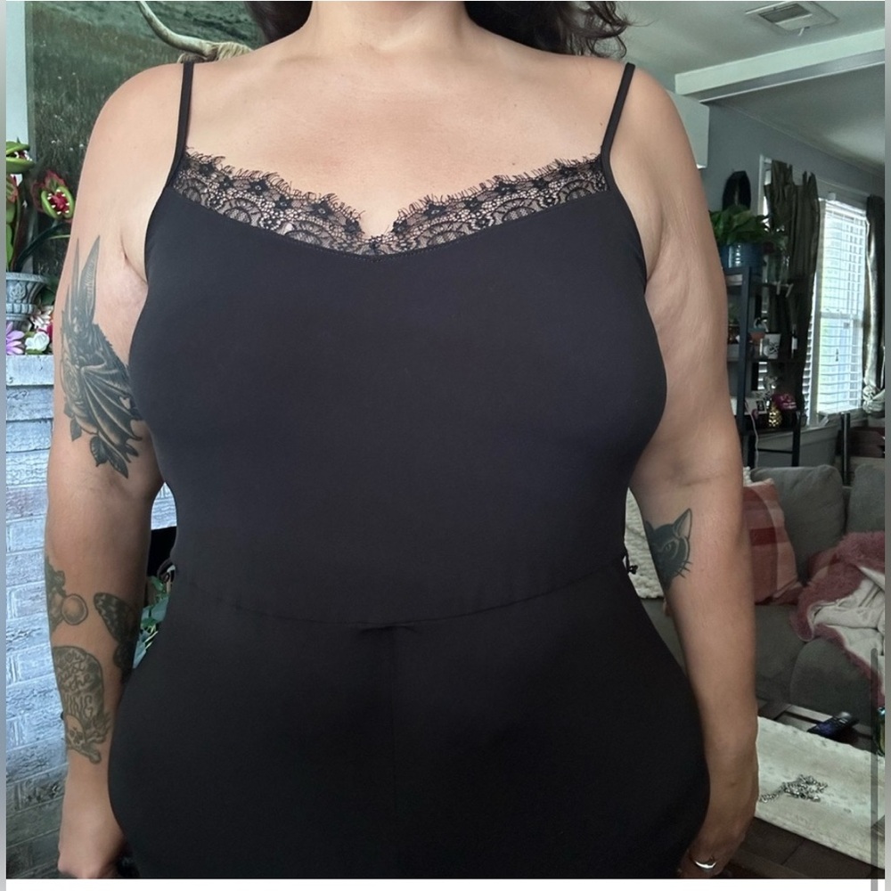 Express Lace Trim Jumpsuit Size Large - Picture 5 of 6